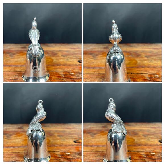 Six Reed & Barton Silver Plated Bells: 12 Days of Christmas Theme - Picture 4 of 10